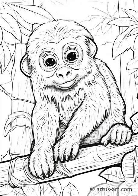 Pagina de colorat maimuță urlătoare